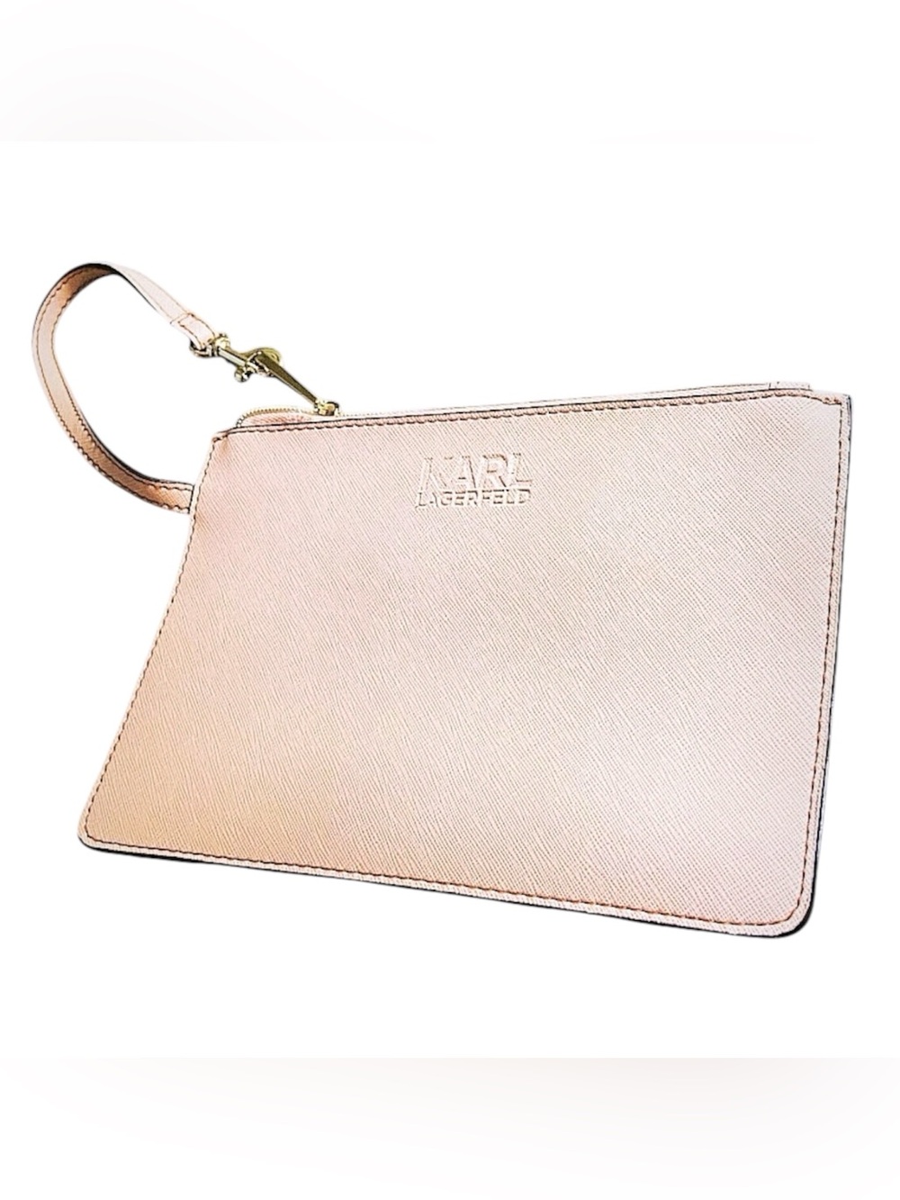 Karl Lagerfeld Pale Pink Wristlet Clutch